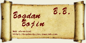 Bogdan Bojin vizit kartica